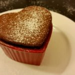 Chocolate Soufflé with Passionfruit-White Chocolate Filling